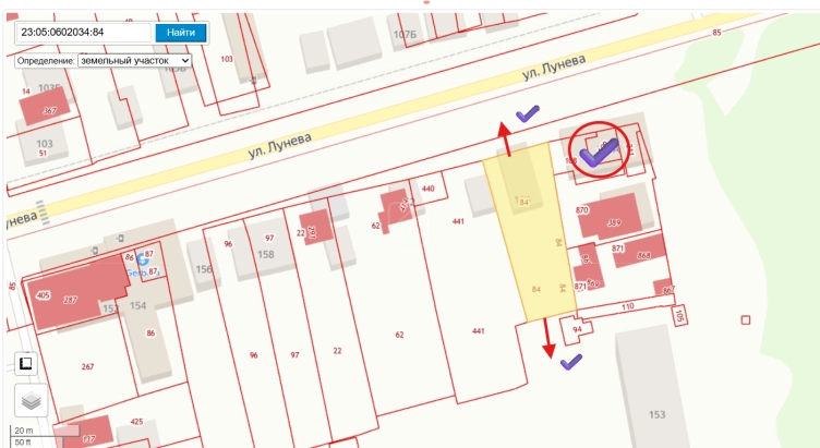 Земля под магазин Лунева 164а-выход на Ленина-Выселки